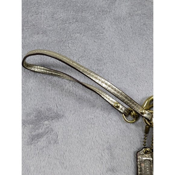 Coach Est 1941 Wristlet Wallet Purse Canvas Classic Signature Wrist Strap Y2K - Picture 5 of 16